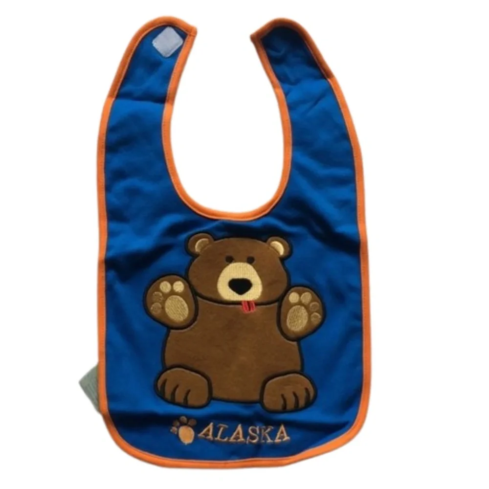 NWT ! BIB Blue Teddy Bear baby
